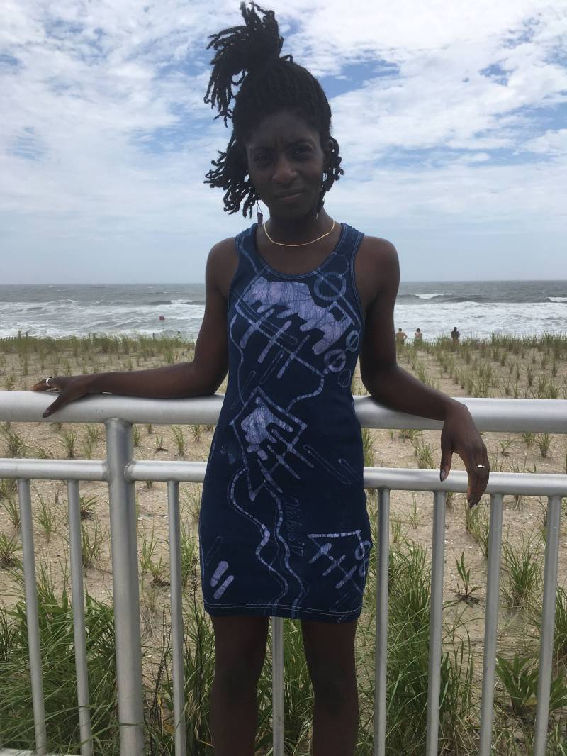 Leben Indigo Gefärbt Batik Gerippten Baumwolle Dress.bimd008 von BatikArtsStudio