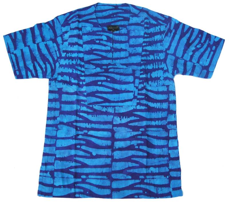 Allswell Boys Batik Shirt, Blau, B4M, Kostenloser Us-Versand von BatikHome