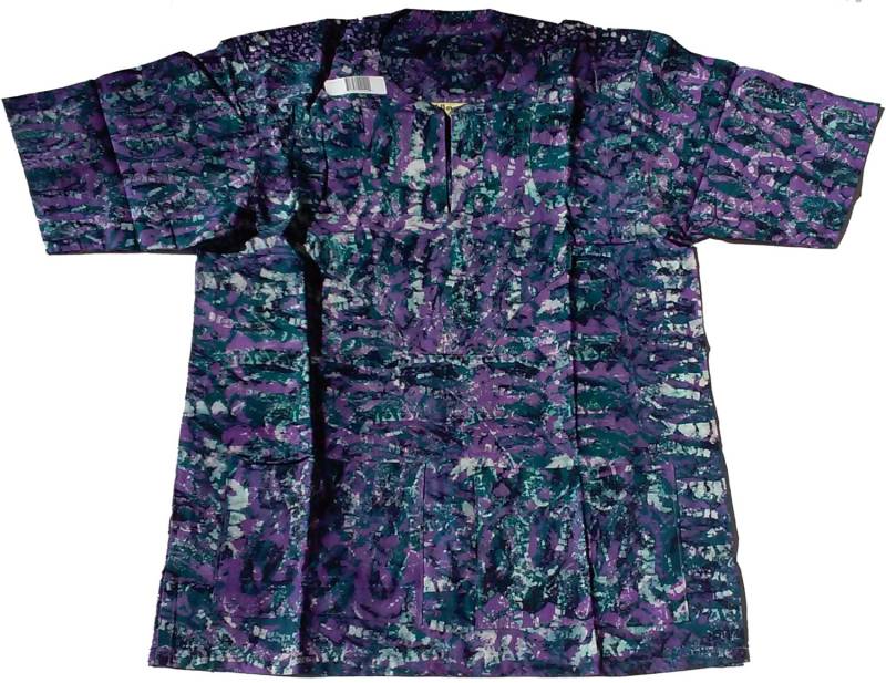 Allswell Herren Batik, Weiß, Grün Und Lila von BatikHome