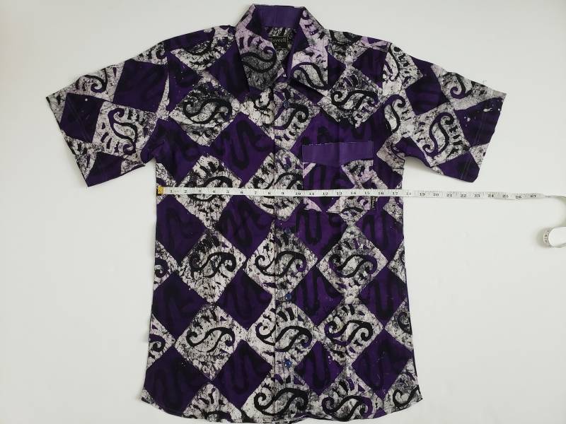 Allswell Herren Batik Shirt, Indigo Und Weiß, Kinder, B9 Kostenloser Us Versand von BatikHome