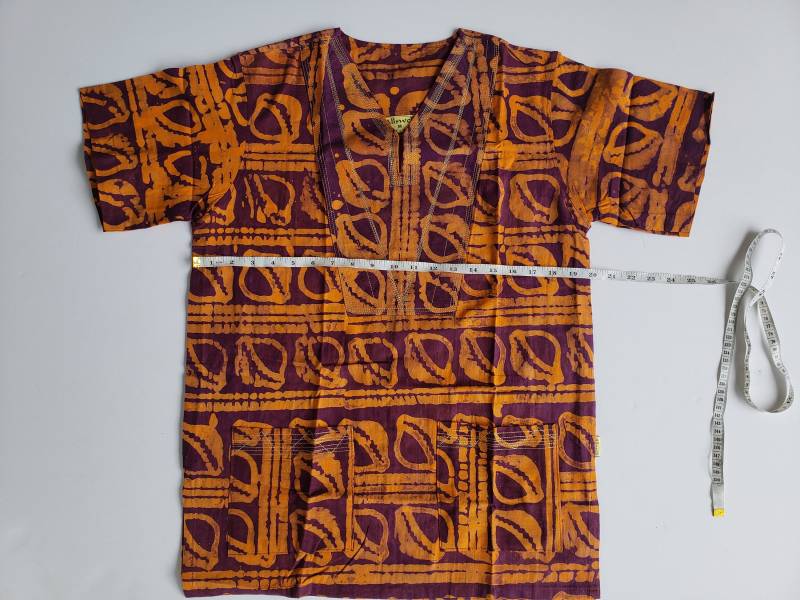 Allswell Mens Batik, Orange Und Lila, B219, Fee Us Shipping von BatikHome