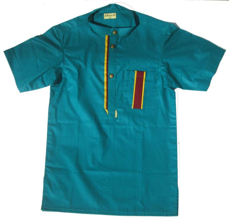 Herren Woodin Baumwolle Design Shirt, Grün, By Allswell von BatikHome