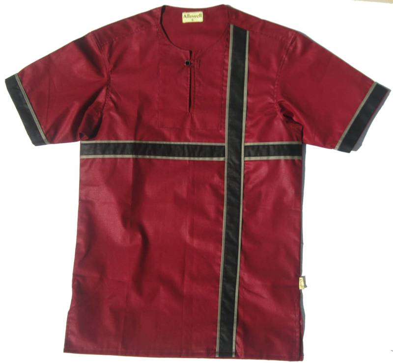 Herren Woodin Baumwollshirt, Rot, By Allswell von BatikHome