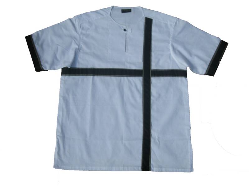 Herren Woodin Baumwollshirt, Weiß, By Allswell von BatikHome