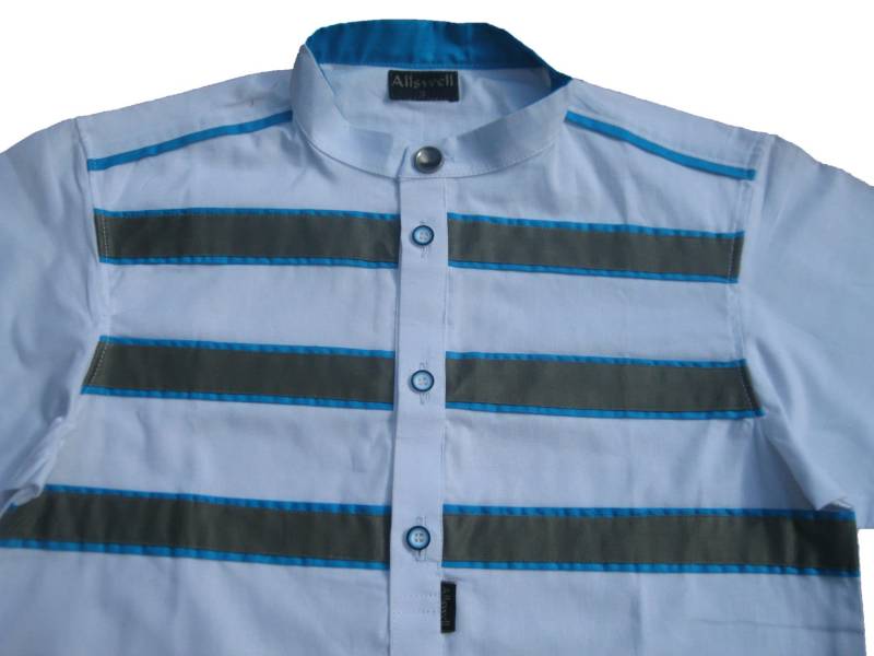 Men Es Woodin Cotton Designed Shirt, Weiß, Von Allswell von BatikHome