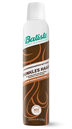 Batiste Trockenshampoo für dunkles Haar 200 ml, Dry Shampoo zum Auffrischen und Stylen, Haarpflege Spray mit einem Hauch von Farbe, Ohne Rückstände, Ohne Ausspülen, Haarstyling mit Farbeffekt von Batiste