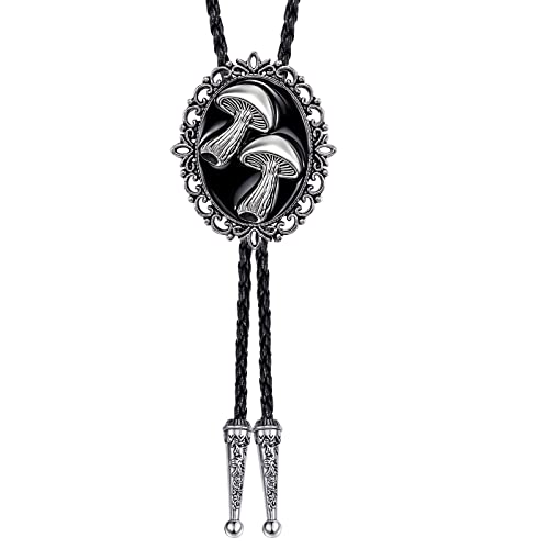 Batiyeer Bolo-Krawatte für Herren, Western-Bolo-Krawatte, Cowboy-Krawatte, Accessoires, Punk, Retro, Unisex-Schmuck für Männer und Frauen, Schwarz, approx. 1.57 x 1.26 inches von Batiyeer