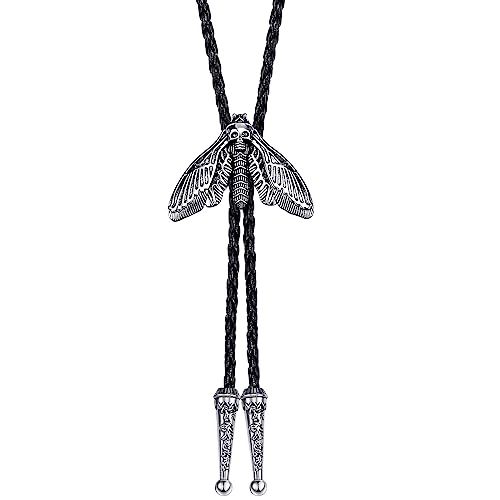 Batiyeer Bolo-Krawatte für Herren, Western-Bolo-Krawatte, Cowboy-Krawatte, Accessoires, Punk, Retro, Unisex-Schmuck für Männer und Frauen, Schwarz, approx. 1.57 x 1.26 inches von Batiyeer