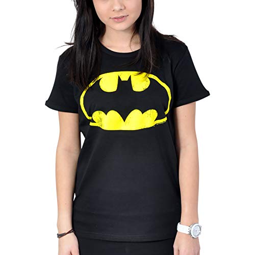 BATMAN LOGOSH!RT Retro Comic Herren T-Shirt Logo - SCHWARZ Gr. XL (L168) von BATMAN