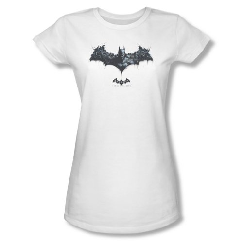 Batman - Arkham Origins - junge Frauen Bat Of Enemies Sheer T-Shirt, X-Large, White von Batman