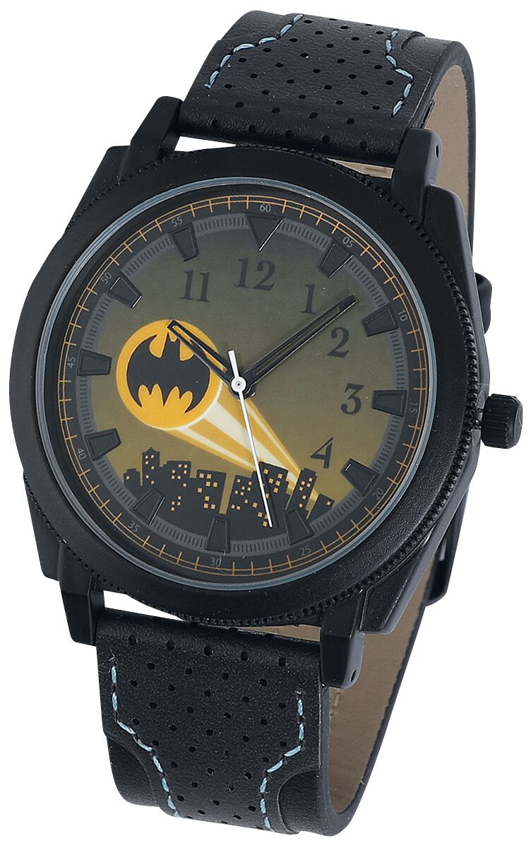 Batman Bat-Signal Armbanduhren schwarz gelb von Batman