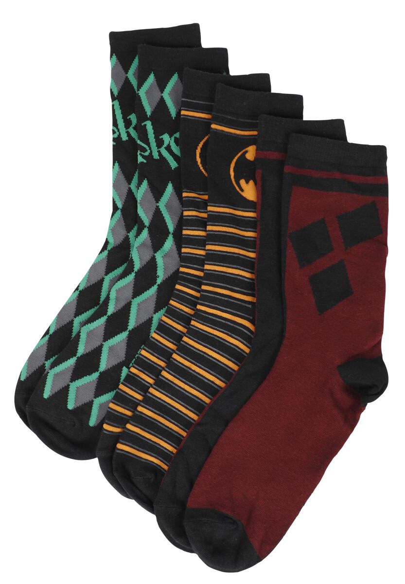 Batman Batman, Harley Quinn, Joker Socken multicolor in EU 39-42 von Batman