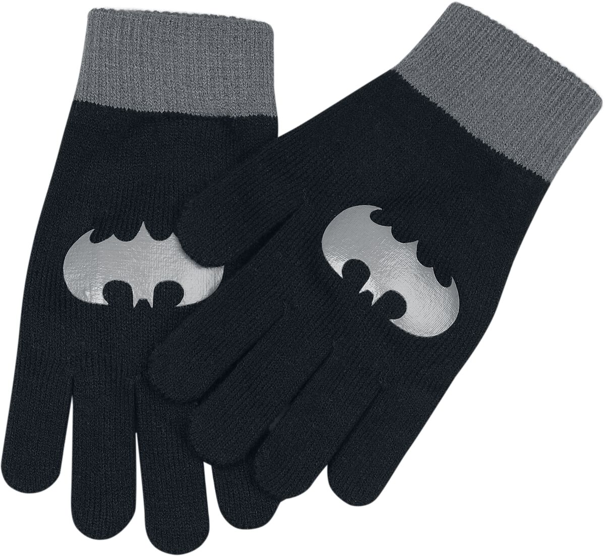 Batman Batman - Logo Fingerhandschuhe schwarz grau von Batman