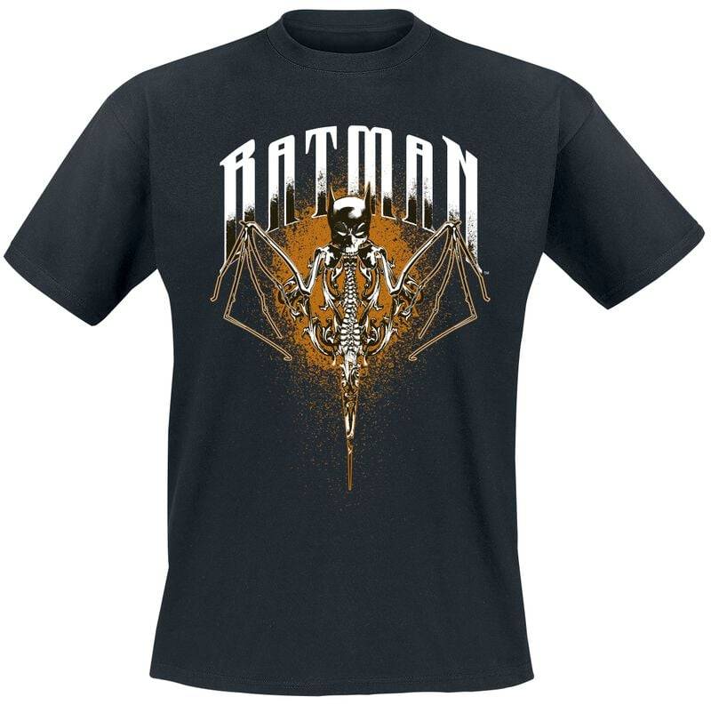 Batman Batman Skeleton Bat T-Shirt schwarz in XXL von Batman