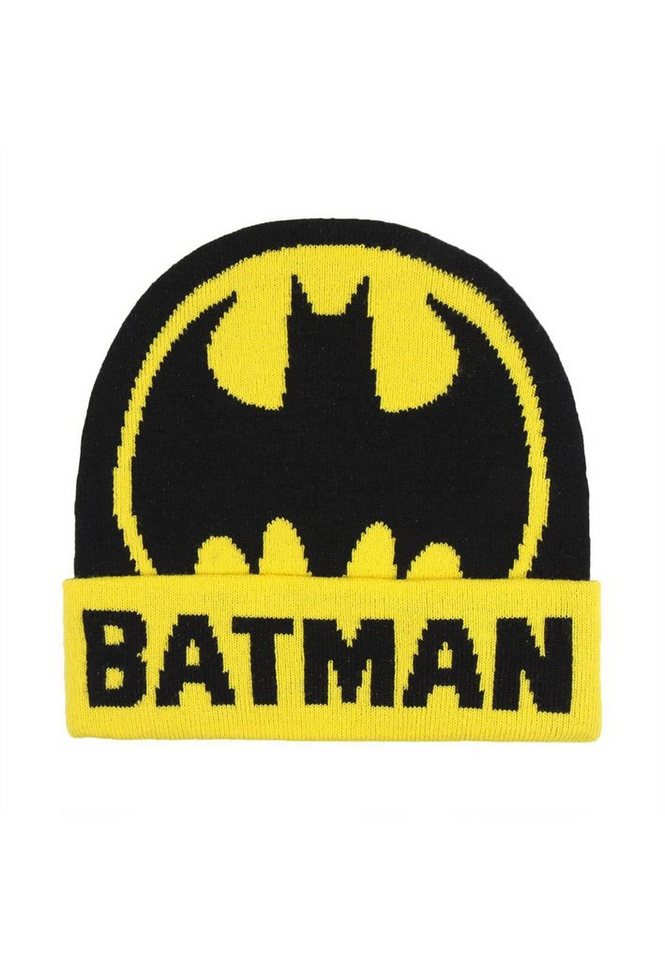 Batman Beanie Kinder Jungen Strickmützte Winter-Beanie-Mütze von Batman