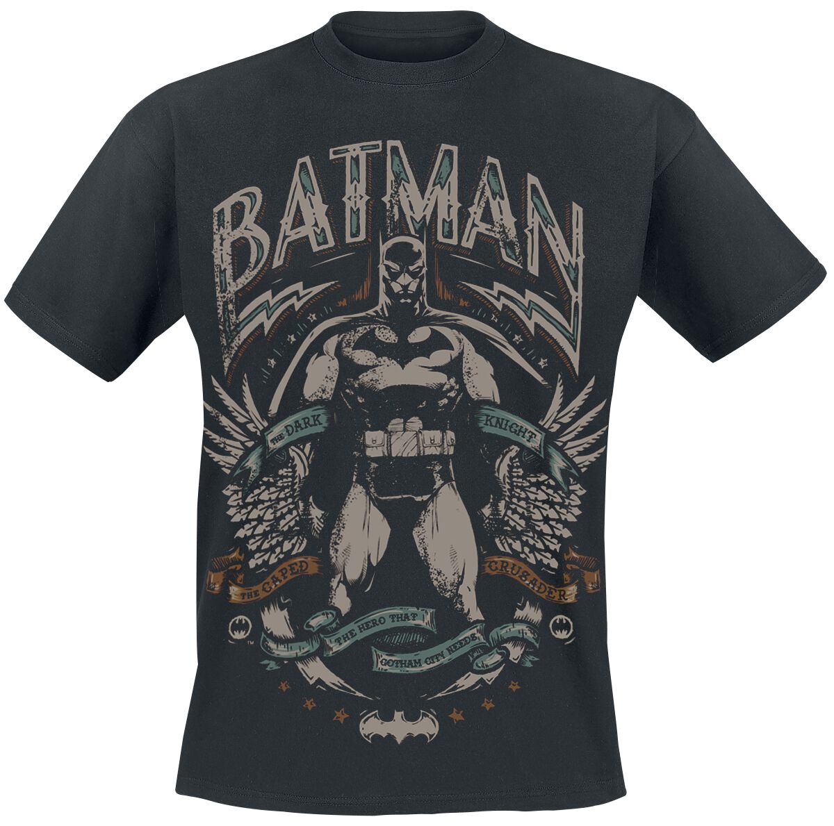Batman Crusader T-Shirt schwarz in XL von Batman