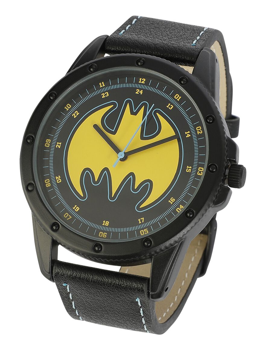 Batman - DC Comics Armbanduhren - Logo - für Männer - schwarz/gelb  - Lizenzierter Fanartikel von Batman