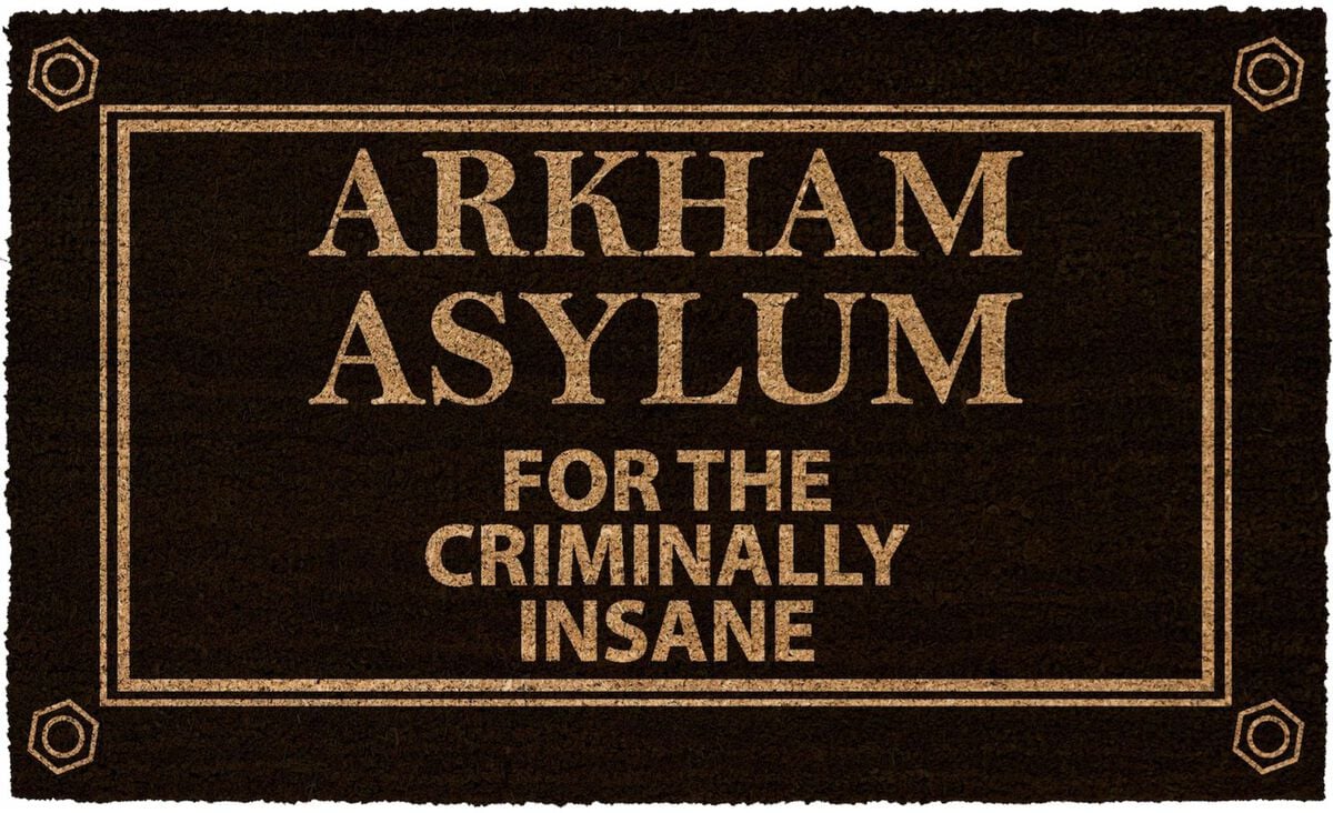 Batman - DC Comics Fußmatte - Arkham Asylum - schwarz/beige  - Lizenzierter Fanartikel von Batman