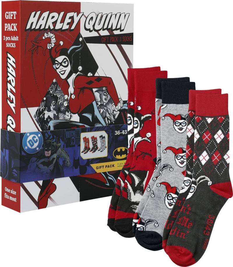Batman - DC Comics Socken - Harley Quinn - one size - Größe one size - multicolor  - Lizenzierter Fanartikel von Batman