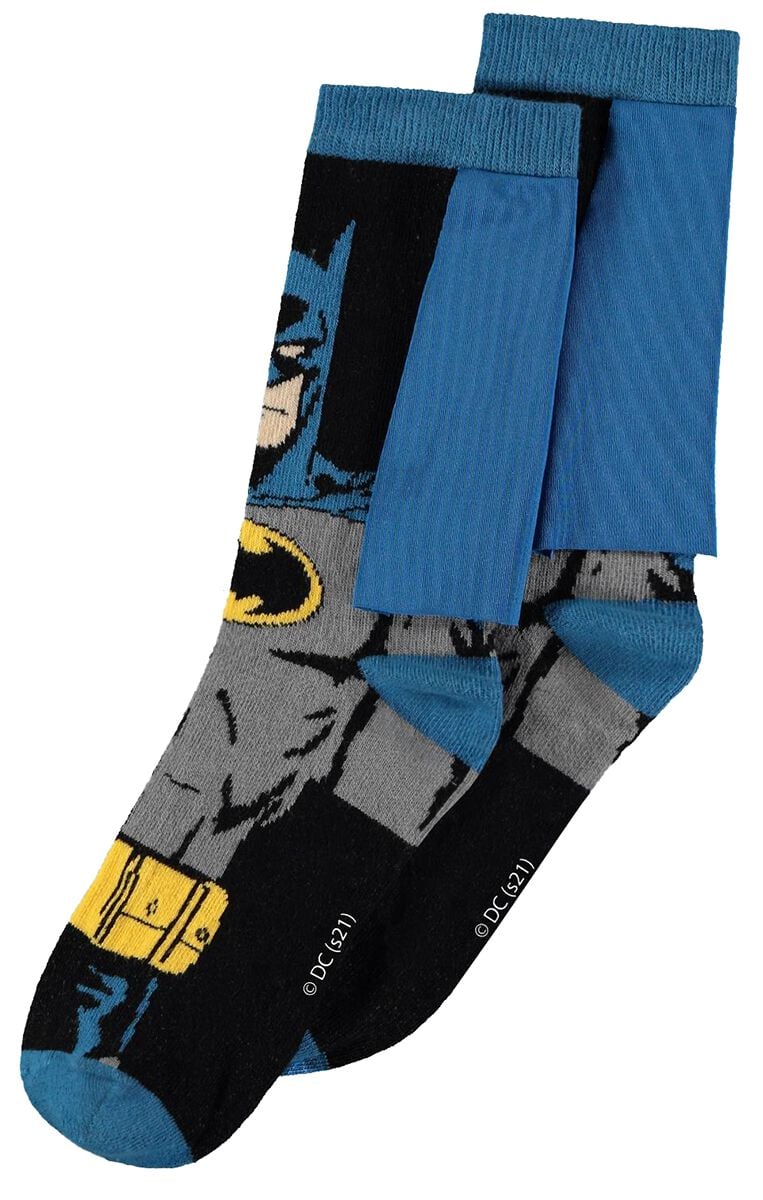 Batman - DC Comics Socken - Pose - EU39-42 bis EU43-46 - Größe EU 39-42 - multicolor  - Lizenzierter Fanartikel von Batman