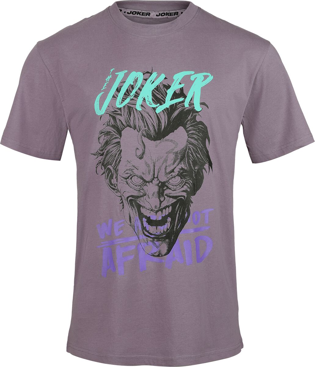 Batman - DC Comics T-Shirt - Joker - Are Not Afraid - S - für Männer - Größe S - purple  - Lizenzierter Fanartikel von Batman