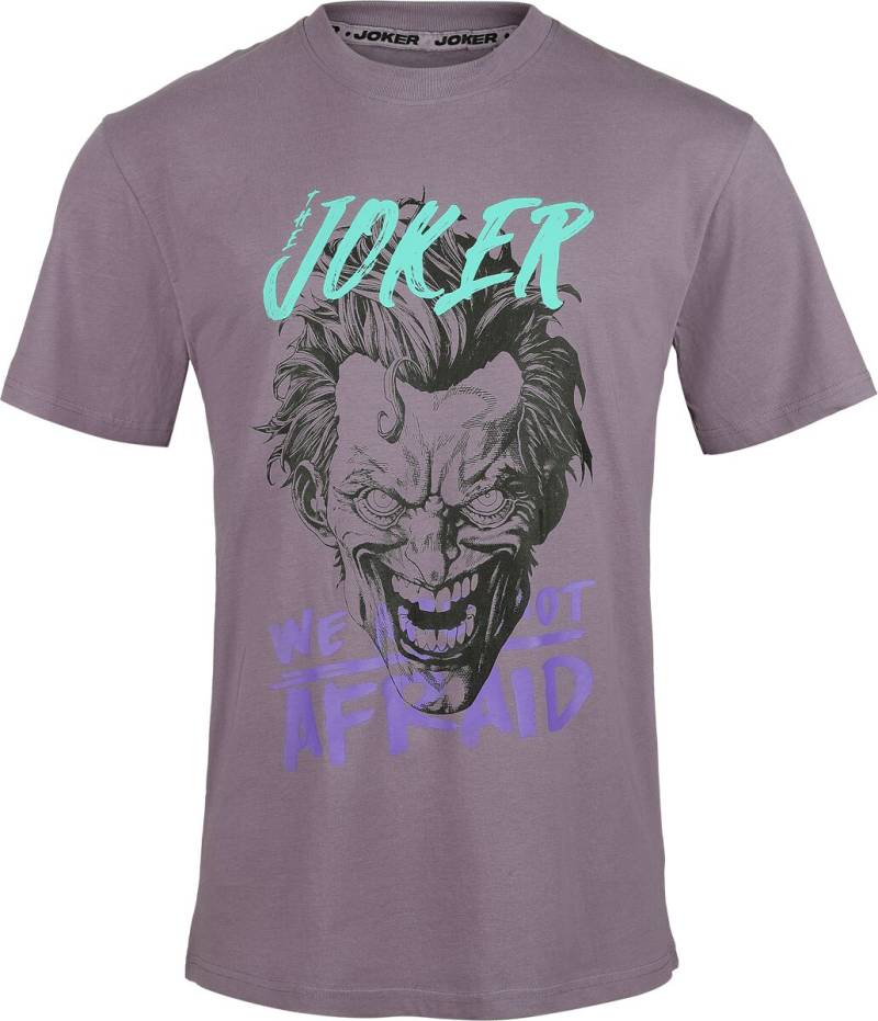 Batman - DC Comics T-Shirt - Joker - Are Not Afraid - S - für Männer - Größe S - purple  - Lizenzierter Fanartikel von Batman