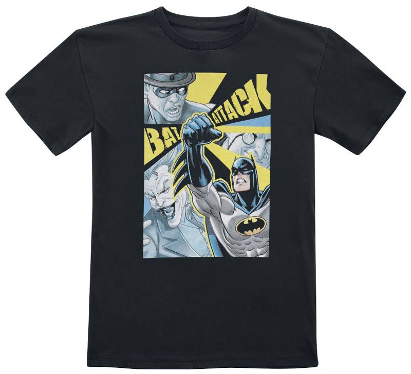 Batman - DC Comics T-Shirt - Kids - Bat Attack - 140 bis 164 - Größe 152 - schwarz  - Lizenzierter Fanartikel von Batman