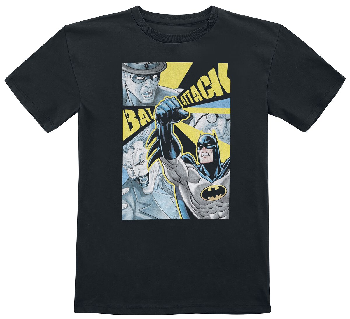 Batman - DC Comics T-Shirt - Kids - Bat Attack - 140 bis 164 - Größe 164 - schwarz  - Lizenzierter Fanartikel von Batman