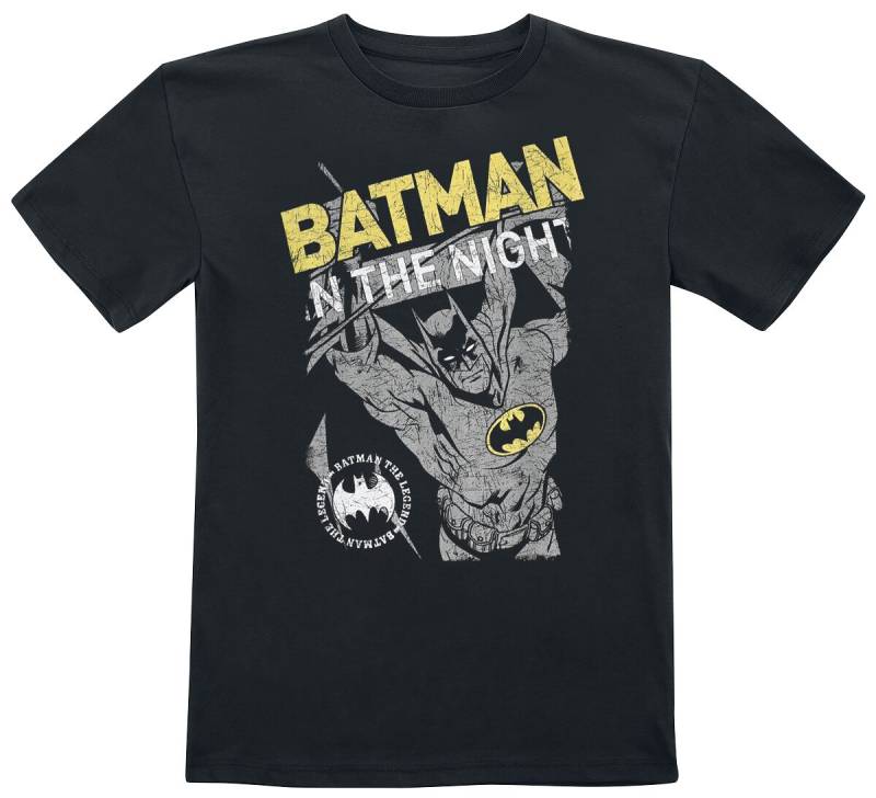 Batman - DC Comics T-Shirt - Kids - Batman In The Night - 140 bis 164 - Größe 152 - schwarz  - Lizenzierter Fanartikel von Batman