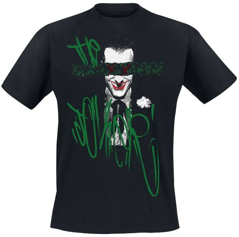 Batman - DC Comics T-Shirt - The Joker - Green Eye Fold - S bis 5XL - für Männer - Größe 4XL - schwarz  - Lizenzierter Fanartikel von Batman