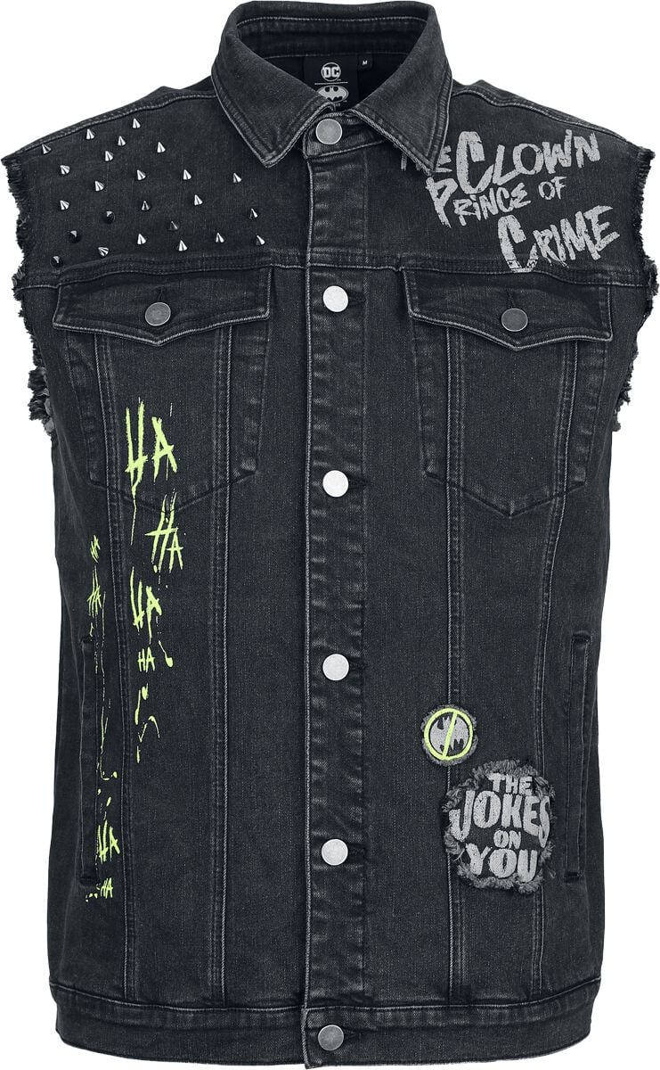 Batman - DC Comics Weste - The Joker The Clown Prince of Crime - S bis XXL - für Männer - Größe XL - black denim - EMP exklusives Merchandise! Batman - DC Comics Weste - The Joker The Clown Prince of Crime - S bis XXL - für Männer - Größe XL - black denim - EMP exklusives Merchandise! von Batman