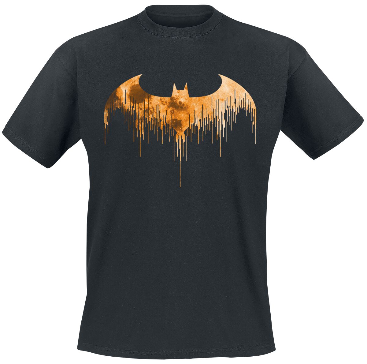 Batman Dripped Logo T-Shirt schwarz in S von Batman