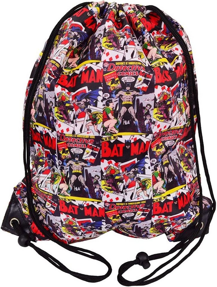 Batman Gymbag BATMAN Comics Gymbag Turnbeutel Einkaufstasche Rucksack Beutel Büddel für Zuhause, Einkaufen, Auto, Sport von Batman