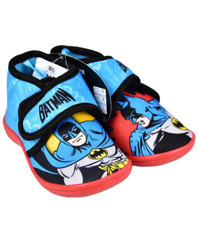 Batman Hausschuh Jungen Pantoffel mit Klettverschluss Gr. 22-27 von Batman