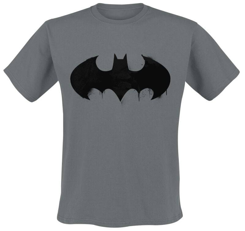 Batman Inked Logo T-Shirt dunkelgrau in S von Batman