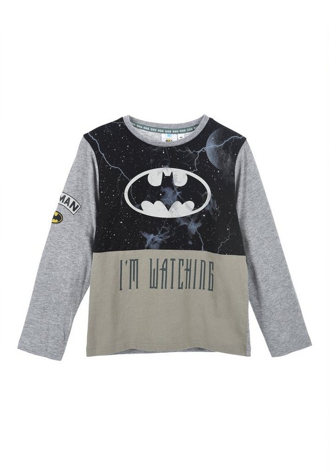 Batman Langarmshirt Kinder Jungen Oberteil Shirt Langarm-Shirt von Batman