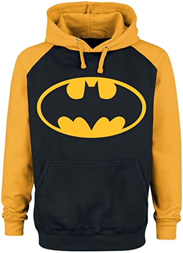 Batman Logo Männer Kapuzenpullover schwarz/gelb L von Batman