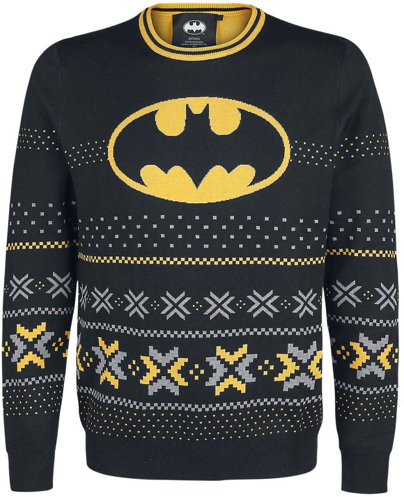 Batman Logo Weihnachtspullover schwarz in XXL von Batman
