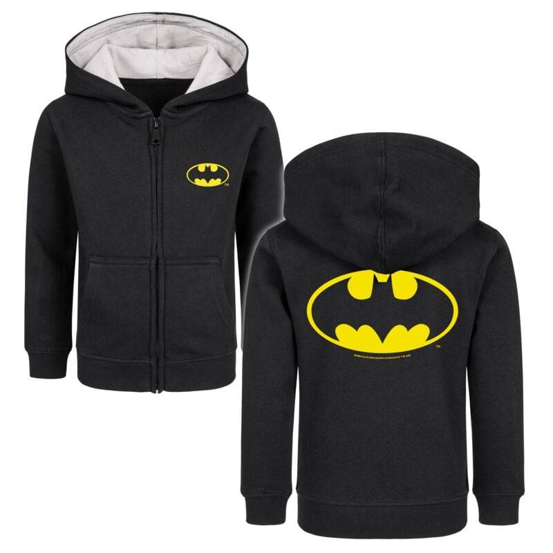 Batman Metal-Kids - Batman-Logo Kinder-Kapuzenjacke schwarz in 128 von Batman