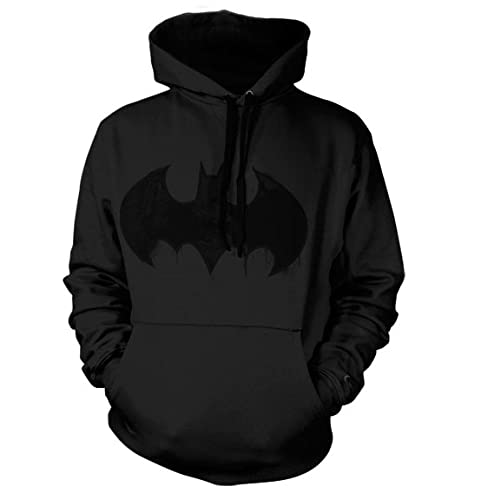 Batman Offizielles Lizenzprodukt Inked Logo Groß & Hoch Kapuzenpullover (Schwarz) 3X-Large von Batman