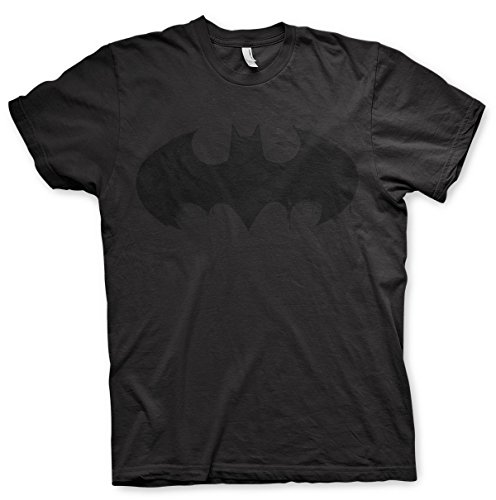 Batman Offizielles Lizenzprodukt Inked Logo Herren T-Shirt (Schwarz), Medium von Batman