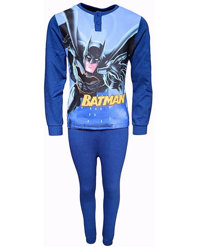 Batman Schlafanzug (2 tlg) Jungen Pyjama langarm Gr. 98-128 cm von Batman