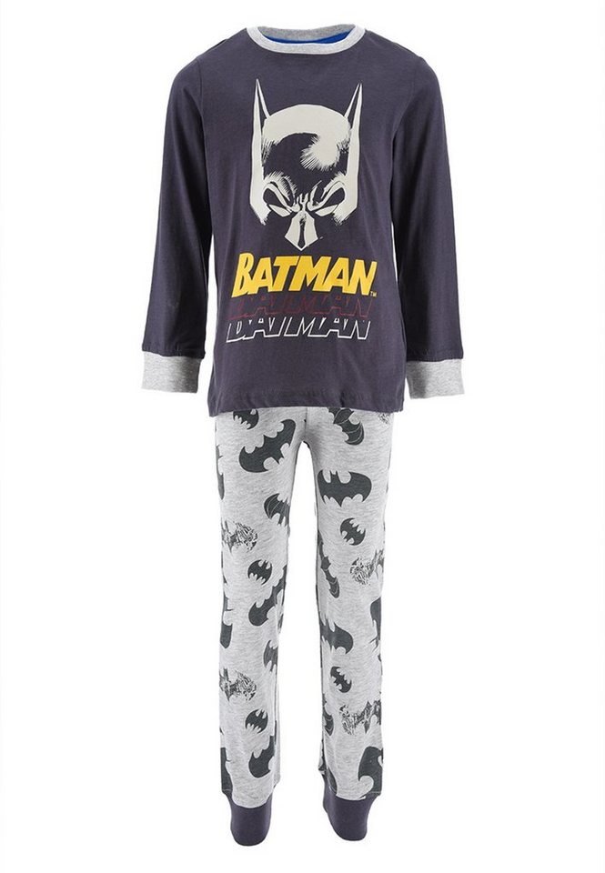 Batman Schlafanzug Kinder Jungen Pyjama langarm Nachtwäsche (2 tlg) von Batman