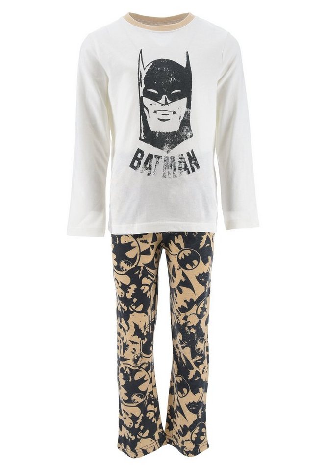 Batman Schlafanzug Kinder Jungen Pyjama langarm Nachtwäsche (2 tlg) von Batman