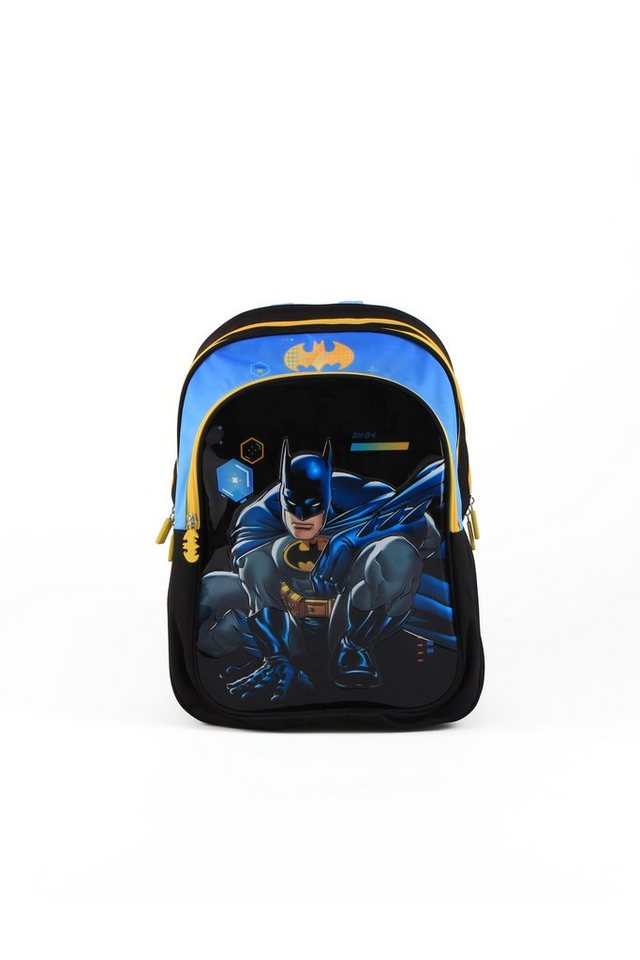Batman Schulranzen Rucksack Schultasche 38cm 1 Reißverschlussfach + 1 Fronttasche von Batman