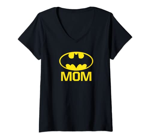 Batman Bat Mom Bat Mama T-Shirt mit V-Ausschnitt von Batman