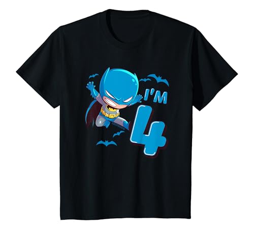 Kinder Batman 4th Birthday Cute I'm 4 T-Shirt von Batman