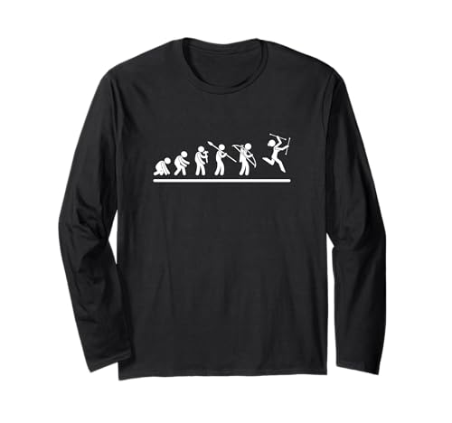 Baton Twirling Evolution Lustiger Schlagstock-Twirler für Damen Langarmshirt Baton Twirling Evolution Lustiger Schlagstock-Twirler für Damen Langarmshirt von Baton Twirling Costumes And Baton Twirler Gift