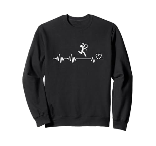 Baton Twirling Heartbeat Lustiger Schlagstock-Twirler für Damen Sweatshirt Baton Twirling Heartbeat Lustiger Schlagstock-Twirler für Damen Sweatshirt von Baton Twirling Costumes And Baton Twirler Gift