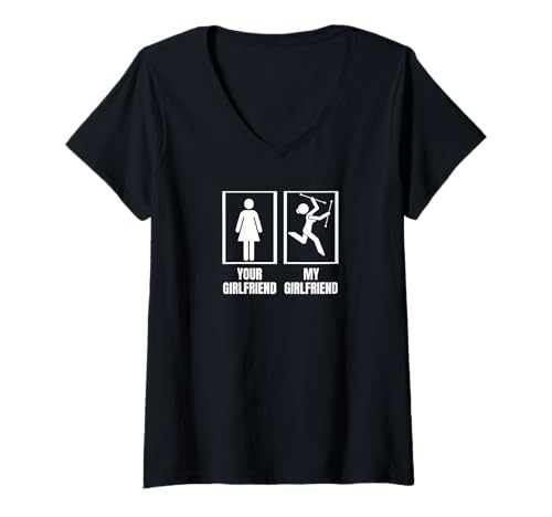 Damen Baton Twirling Deine Freundin Meine Freundin Baton Twirler T-Shirt mit V-Ausschnitt Damen Baton Twirling Deine Freundin Meine Freundin Baton Twirler T-Shirt mit V-Ausschnitt von Baton Twirling Costumes And Baton Twirler Gift